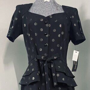 Black Polka Dot 50's Retro Style Dress